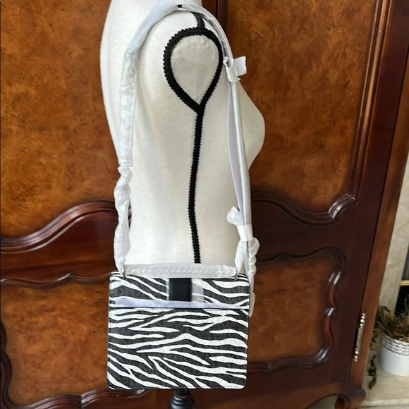MK Greenwich Small Zebra Print Calf Hair Crossbody Bag